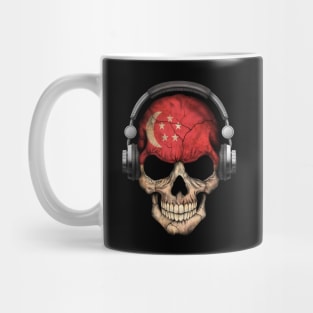 Dark Skull Deejay with Singapore Flag Mug